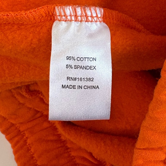 Streetz Iz Watchin Orange Track Joggers w/ GOAT woman’s sz XL 95% cotton pockets - Picture 8 of 11